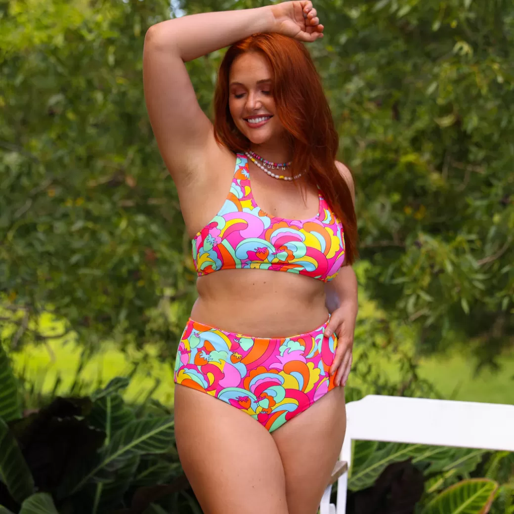Super Supportive Styles<Kulani Kinis Crop Tie Back Bikini Top – Juicy Fruit New Arrivals