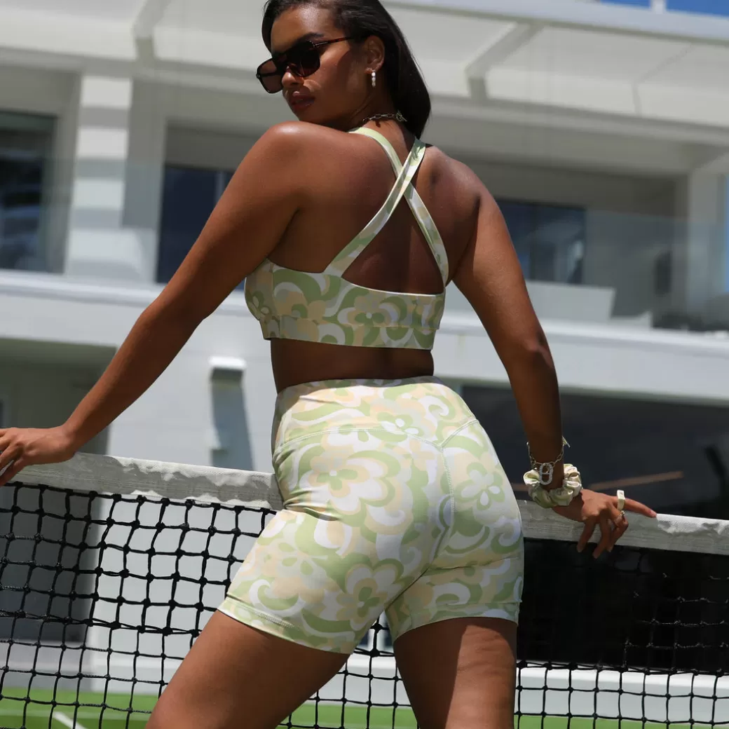 Shop Buckle Up Buttercup<Kulani Kinis New Arrivals Active Cross Back Crop Top – Lush Limestone