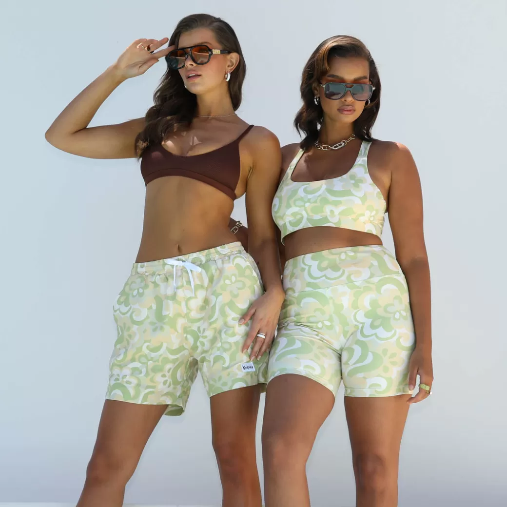 Shop Buckle Up Buttercup<Kulani Kinis New Arrivals Active Cross Back Crop Top – Lush Limestone