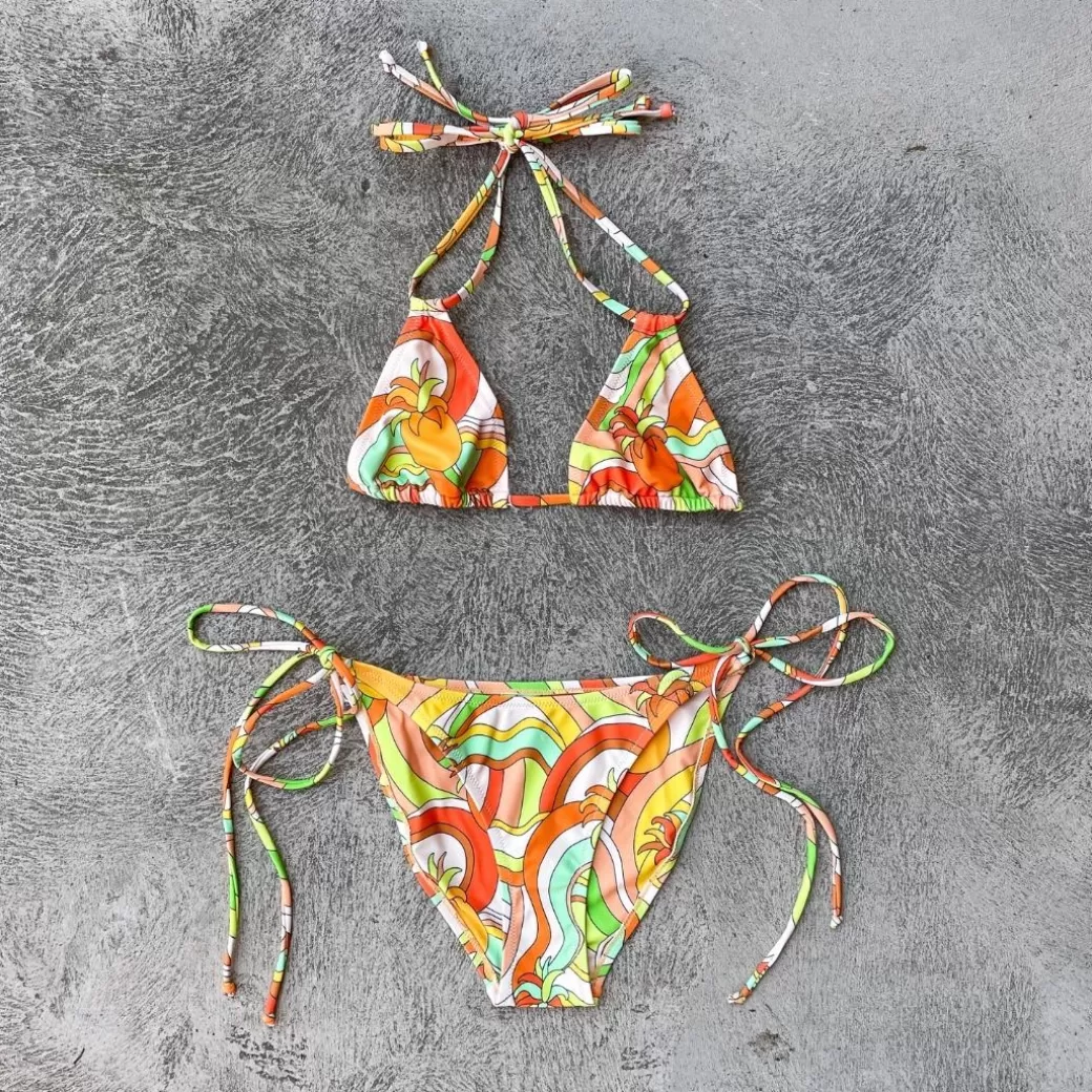 Shop Daisies & Daggers<Kulani Kinis New Arrivals Halter Bralette Bikini Top – Road Runner