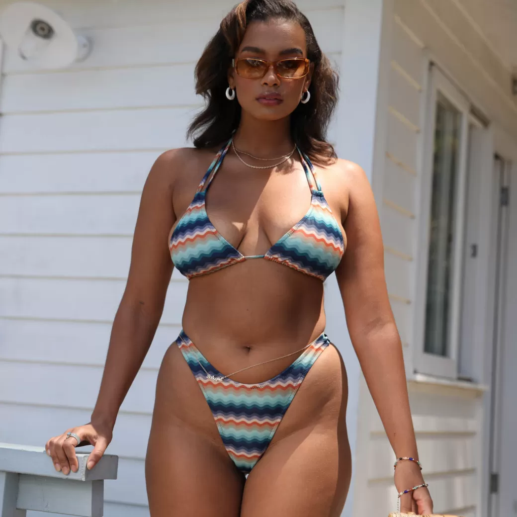 Shop Buckle Up Buttercup<Kulani Kinis New Arrivals High Leg Vintage Bikini Bottom – Blue Crush