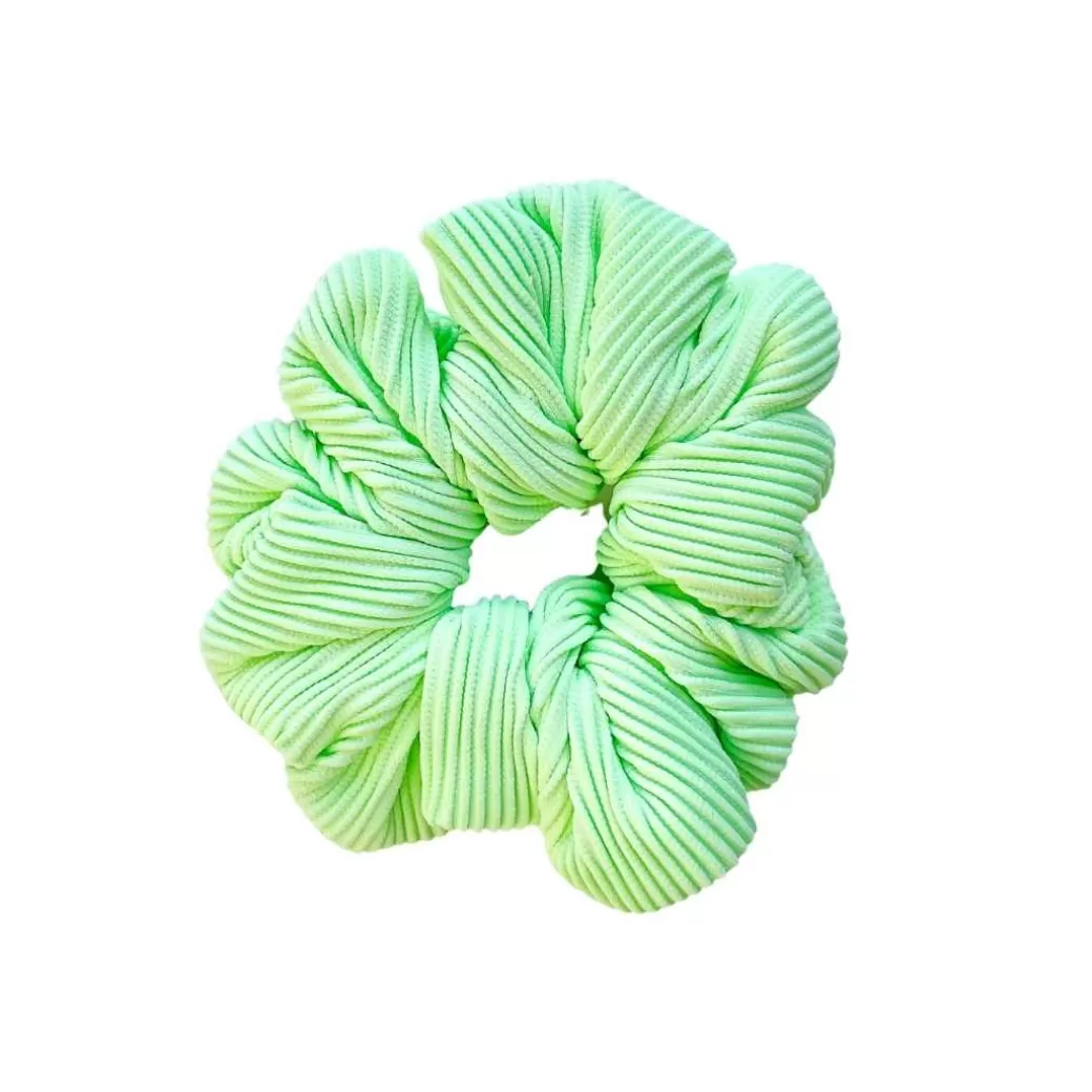 Scrunchies<Kulani Kinis Scrunchie – Pastel Neon Lime Ribbed